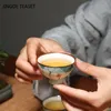 Tasse de thé en céramique chinoise peinte à la main motif de thé Bol maître tasse maîtresse de tasse individuelle petite tasse de thé