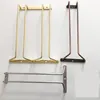 27cm 10.6inch One Row Silver Stemware Rack Wire Hang Holder Under Cabinet Wine Glass Rack Gold Single Row Bronze Bar Accessories