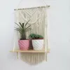 Tapestries macrame hangende planter mand wand handgemaakte plantenhanger pot tassel houten plank tapijt appartement slaapzaal kamer decoratie