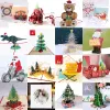 3D Pop UP Christmas Cards Santa Greeting Invitations Card Party Children Gifts New Year Thank You Card Anniversary Gift Postcard