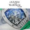 Designer Mens Watch Brand Luxury Watch Automatic Superclone Diamonds 18K White Gold Digne avec double garantie Cardcarbon Fibre Sapphire
