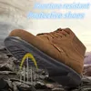 Casual Shoes 2024 Men's Thickened Safety Rubber Soles Anti-piercing Steel Toe Caps Anti-smashing Wear-resistant Workshop Protection