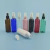 100 ml pusta okrągła przezroczysta plastikowa butelka PET Fine Mist Spray Butelki Przenośne przenośne płynne perfumy kosmetyczne słoik kosmetyczny