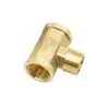 Brass 1/2" Thread Tee Connector T Type Plumbing Female G1/2 Male Water Splitter Threaded Connector Fittings 1Pcs