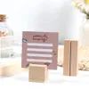 Creative Wooden Card Holder Place Photo Clip Card Holder Table Number Stand Picture Display Stand Party Wedding Desktop Decor