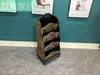 Pastoral Solid Wood Magazine Rack Wood Tewetpaper Rack