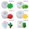 3D Cactusträd suckulenter silikonform för geléchokladis som gör kakbakning gipsvax betong mögel diy harts verktyg