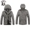 겨울 전술 재킷 군용 유니폼 야외 소프트 쉘 양털 후드 재킷 남자 열 사냥 의류 후드