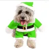 Dog Apparel Santa Costume Funny Pet Cosplay Clothes Claus Puppy Christmas Outfit Party Year Standing