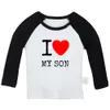 Chien maman aime coeur choisir love i coeur party crashers nouveau-né t-shirts pour tout-petit raglan couleur raglan couleur