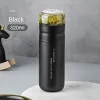 Insulated Cup with Filter Stainless Steel Tea Bottle Cup with Glass Infuser Separates Tea and Water 300ML Thermos Vacuum Flask