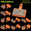 Risk 1Pair Bicycle Multimetal Brake Pads för M445 M355 M395 M8000 XTR BB5 MTB Mountain Road Bikes Copper Fiber Harts Organic