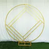 WEN-FEIYU Wedding Arch Backdrop, Wrought Iron, Creative Ring, Geometric Frame, Stand Screen, Stage Background Decoration