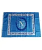 Drapeau d'Italie SSC Napoli FC 3x5ft 150x90cm Dprinte 100D Polyester Indoor Decoration extérieur Decoration avec œillets en laiton 9764082