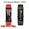 För Huawei Band 4 4 Pro Smart Watch HD Clear Soft TPU Hydrogel Protective Film Screen Protectors Full Cover inte Tempererat Glass