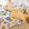 Purple Flower Däcke Cover Set 3/4pcs Red Black Bedlewreads With Plat Sheet Luxury Bedding Set Rose For Woman Girl Bed Linens