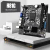 Placas -mãe jingsha h81 placa -mãe lga1150 suporte ddr3 ram até 16 gb matx USB2.0 sata3.0 canais duplos memória hd display vga h81g