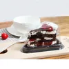 Duidelijke plastic cakebakbakken met deksel 20/50/100 stcs Mousse Cake Box Dessert Sandwich Food Packaging Box Holder Wedding