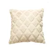 Kudde Plaid Cover Plush Fur 30x50cm 45x45cm mjuka geometriska täcker Vit dekorativ för soffa vardagsrumskudddekor