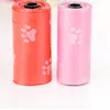 8 Rolls/120Pcs Pets Cleaning Up Supplies Printed Dog Cats Garbage Poop Refill Bags the feces bags Pick Up Trash bag Pet Supplies