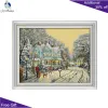 Joy Sunday Christmas Street F918 Geteld en gestempeld Home Decor Winter Walk Nasuwork borduurwerk Diy Cross Stitch Kits