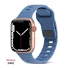 Titta på band Silikonrem för Apple Watch Band 49mm 45mm 44mm 42mm 41mm 40mm 38mm Watchband Armband Belt Iwatch Series 8 7 6 5 4 3 SE Bandl2404