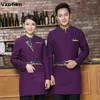 Hot Pot Restauant Work Clothing Food Service Catering Hotel Kellner Workwear Herbst und Winter Unisex Bauernhaus Kochjacke