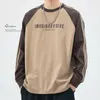 T-shirts pour hommes Sweatshirts Sweatshirts lourds Raglan-Sheeve Autumn Crew Round à manches longues inférieures aux vêtements de couple Oversize