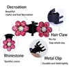 6pc Baby Girls Hair Claw Clips Crystal Rimestones Tiny Hair Clips Colored Flower Hair frange Pin pour enfants