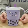 Bleistiftbeutel Milks Tee Flaschenform Koffer Leinwand dehnbarer Kawaiis Bleistiftspeicher für Schulschüler