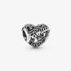 Nueva llegada 100% 925 Sterling Silver Hollow Family Heart Charm Fit Original European brazalete European Accesorios de joyería de moda206o