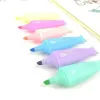 6 ألوان لطيف الأسماك لون قلم تمييز مجموعة الفلورسنت علامة المكاتب الثابتة اللوازم المدرسية