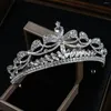 Nakrycia głowy HP150 Znakomity ślub ślubny nośnik Crown Crystal Rhinestone druhna księżniczka konkurs