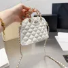 Mini handväska läderkedja skal väska damer lyx axel väska designer crossbody väska flickor makeup väska mobiltelefon väska diamantmönster quiltad väska walle kort