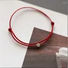 Charme Armbänder handgefertigtes glückliche Klee Red Seil Armreifen Größe Anpassen Frauen Männer Liebhaber im Kaketropfen