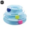 Pet Cat Dog Toy Three Levels Training Amusement Plate Kitten Tower Tracks Disc Cat Intelligence Amusement Triple Disc Tumblers