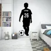 Niestandardowa nazwa i numer piłkarz Decal Home Decal do chłopców pokój sportowy futbolowy naklejki winylowe spersonalizowane mural g001