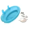 Bird Perch Shower Pet Bird Bath Cage Basin Parrot Bath Basin Supplies With Mirror Food Bowl Birds Accessories