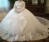 Muslim Wedding Dresses Ball Gown Long Sleeve High Neck Crystals Belt Lace 2019 New Modest Style Bridal Gowns Custom Plus Size5371440