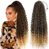 Extensions de cheveux en queue de cheval profonde Synthétique Charming Hairnet Nettail pour femmes Festival Festival Festival Curly Wave Pliée 16 22inch