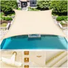 Sun-shelter imperméable Sunshade Sail extérieur rectangle Shade Sail Garden Terrace Cauve de baignade