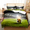 Watercolor Soccer Children Duvet Cover Set King Queen Double Full Twin Single Size Bed Linen Set