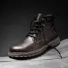 Buty kostki wojskowe buty mężczyźni marki koronkowe buty zachodnie kowbojskie dla mężczyzn buty kowal