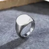 Koreanische Version Einfache einfache polierte geometrische Ring Männer Frauen Punk Hip Hop Band Edelstahl Einfaches Paar Ringschmuck Geschenk 240322