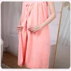 3st Coral Fleece Bath Dress Soft Absorberande Bow Tube Topp Badhandduk Hår Torrband Huvudband för kvinnliga flickor