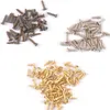 100Pcs Retro Bronze/silver/golden Mini Flat Head Screw For Wood Working Carpenter's Furniture Making Box Hardware Accessories