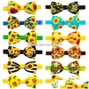 Odzież dla psów 50/100pcs Małe akcesoria Dzieć Krawat Summer Sunflowers Psy Cat Bowties Kołd krawaty Zabezpieczenie Zabezpieczenia Dowolna dostawa do domu GA DHD5M