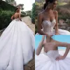 Nora Naviano Brautkleider 2024 sexy Schatz Rückenless Spitze Perlen Kristalle Brautkleider Sweep -Zug -Ballkleid Hochzeitskleid Kleid