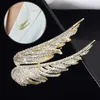 Broches de anjo de strass elegantes para mulheres de lapela pin roupas decoração de penhas broches broachos de joias presentes