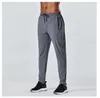 LU womens LL Men's Jogger Long Pants Sport Yoga Outfit Quick Dry Drawstring Gym Pockets Sweatpants Trousers Mens Casual Elastic Waist fitness